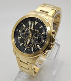 Michael Kors Greyson Chronograph Black Dial Gold Steel Strap Watch For Men - MK9108 Buy Now By Michael Kors