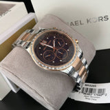 Michael Kors Brinkley Blue Dial Two Tone Steel Strap Watch for Women - MK6205 Buy Now By Michael Kors