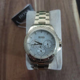 Hugo Boss Premiere White Dial Gold Steel Strap Watch for Women - 1502445 Buy Now By Hugo Boss