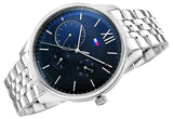 Tommy Hilfiger Damon Chronograph Blue Dial Silver Steel Strap Watch for Men - 1791416 Buy Now By Tommy Hilfiger