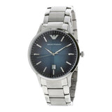 Emporio Armani Renato Blue Dial Silver Steel Strap Watch For Men - AR2472 Buy Now By Emporio Armani