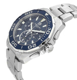 Tag Heuer Aquaracer Blue Dial SIlver Steel Strap Watch for Men - CAY111B.BA0927 Buy Now By Tag Heuer