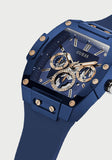 Guess Phoenix Multifunction Blue Dial Blue Rubber Strap Watch for Men - GW0203G7 Buy Now By Guess