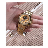 Guess Fusion Chronograph Gold Dial Gold Steel Strap Watch for Women - GW0552L2 Buy Now By Guess