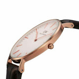 Daniel Wellington Classic York White Dial Brown Leather Strap Watch For Women - DW00100038 Buy Now By Daniel Wellington