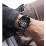 Guess Continental Chronograph Black Dial Black Mesh Strap Watch For Men - GW0582G3 Buy Now By Guess