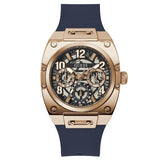 Guess Prodigy Multifunction Navy Blue Dial Blue Silicone Strap Watch For Men - GW0569G3 Buy Now By Guess
