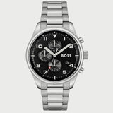Hugo Boss View Chronograph Black Dial Silver Steel Strap Watch For Men - 1514008 Buy Now By Hugo Boss