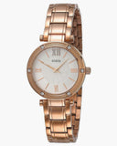 Guess Park Ave White Dial Rose Gold Steel Strap Watch for Women - W0767L3 Buy Now By Guess