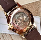 Emporio Armani Epoca White Skeletal Dial Black Leather Strap Watch For Men - AR2073 Buy Now By Emporio Armani