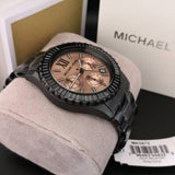 Michael Kors Everest Quartz Rose Gold Dial Black Steel Strap Watch For Women - MK5872 Buy Now By Michael Kors