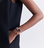 Dior Gem Dior Mother of Pearl Diamonds Black Dial Silver Steel Strap Watch for Women - CD18111X1058 Buy Now By Dior