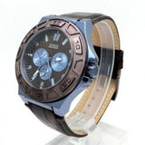 Guess Force Quartz Brown Dial Brown Leather Strap Watch For Men - W0674G5 Buy Now By Guess