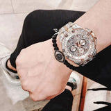 Bulova Octova Crystal Silver Dial Two Tone Steel Strap Watch for Men - 98C133 Buy Now By Bulova