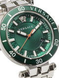 Versace Greca Sport Quartz Green Dial Silver Steel Strap Watch For Men - VEZ300421 Buy Now By Versace