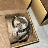 Burberry The City Smoke Dial Checked Brown Leather Strap Watch for Men - BU9358 Buy Now By Burberry