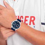 Tommy Hilfiger Blaze Chronograph Blue Dial Blue Rubber Strap Watch For Men - 1792027 Buy Now By Tommy Hilfiger