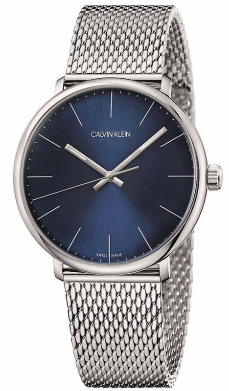 Calvin Klein High Noon Quartz Blue Dial Silver Mesh Bracelet Watch for Men - K8M2112N Buy Now By Calvin Klein