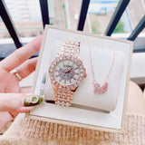 Bulova Phantom White Dial with Swarovski Baguettes Rose Gold Steel Strap Watch for Women - 98L268 Buy Now By Bulova