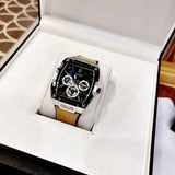 Guess Phoenix Multifunction Black Dial Brown Leather Strap Watch for Men - GW0202G3 Buy Now By Guess