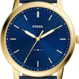 Fossil The Minimalist 3H Analog Blue Dial Blue Leather Strap Watch for Men - FS5789 Buy Now By Fossil