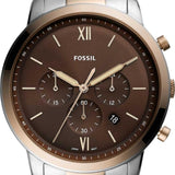 Fossil Neutra Chronograph Brown Dial Two Tone Steel Strap Watch for Men - FS5869 Buy Now By Fossil