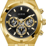 Guess Continental Black Dial Black Rubber Strap Watch for Men - GW0262G2 Buy Now By Guess