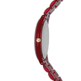 Michael Kors Slim Runway Red Dial Red Steel Strap Watch For Women - MK3895 Buy Now By Michael Kors