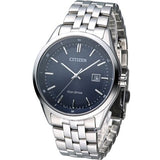 Citizen Eco Drive Blue Dial Silver Steel Strap Watch For Men - BM7250-56L Buy Now By Citizen