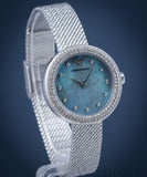 Emporio Armani Rosa Diamonds Mother of Pearl Blue Dial Silver Mesh Bracelet Watch For Women - AR11380 Buy Now By Emporio Armani