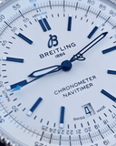 Breitling Navitimer Automatic 41mm White Dial Blue Leather Strap Watch for Men - A173263A1G1P1 Buy Now By Breitling