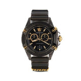 Versace Icon Active Chronograph Black Dial Black Steel Strap Watch for Men - VEZ700421 Buy Now By Versace
