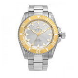 Gucci Dive Automatic 18K Gold Silver Dial Silver Steel Strap Watch for Men - YA136357 Buy Now By Gucci
