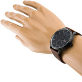 Tommy Hilfiger Hunter Black Dial Brown Leather Strap Watch for Men - 1791604 Buy Now By Tommy Hilfiger