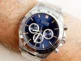 Hugo Boss Ikon Blue Dial Silver Steel Strap Watch for Men - 1512963 Buy Now By Hugo Boss