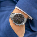 Tommy Hilfiger Daniel Black Dial Silver Steel Strap Watch for Men - 1710413 Buy Now By Tommy Hilfiger