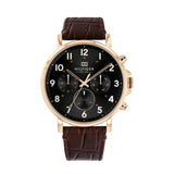 Tommy Hilfiger Daniel Black Dial Brown Leather Strap Watch for Men - 1710379 Buy Now By Tommy Hilfiger