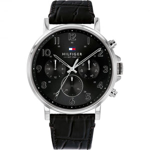 Tommy Hilfiger Daniel Black Dial Black Leather Strap Watch for Men - 1710381 Buy Now By Tommy Hilfiger