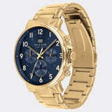 Tommy Hilfiger Daniel Chronograph Blue Dial Gold Steel Strap Watch for Men - 1710384 Buy Now By Tommy Hilfiger