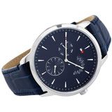 Tommy Hilfiger Brad Chronograph Quartz Blue Dial Blue Leather Strap Watch For Men - 1710387 Buy Now By Tommy Hilfiger