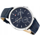 Tommy Hilfiger Brad Chronograph Quartz Blue Dial Blue Leather Strap Watch For Men - 1710387 Buy Now By Tommy Hilfiger