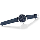 Tommy Hilfiger Brad Chronograph Quartz Blue Dial Blue Leather Strap Watch For Men - 1710387 Buy Now By Tommy Hilfiger