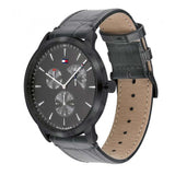 Tommy Hilfiger Brad Chronograph Quartz Grey Dial Grey Leather Strap Watch For Men - 1710388 Buy Now By Tommy Hilfiger