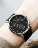 Tommy Hilfiger Brad Chronograph Black Dial Black Leather Strap Watch For Men - 1710391 Buy Now By Tommy Hilfiger