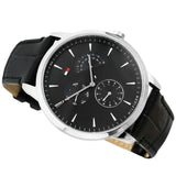 Tommy Hilfiger Brad Chronograph Black Dial Black Leather Strap Watch For Men - 1710391 Buy Now By Tommy Hilfiger