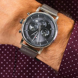 Tommy Hilfiger Evan Grey Dial Silver Mesh Bracelet Watch for Men - 1710396 Buy Now By Tommy Hilfiger