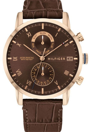 Tommy Hilfiger Kane Brown Dial Brown Leather Strap Watch for Men - 1710400 Buy Now By Tommy Hilfiger