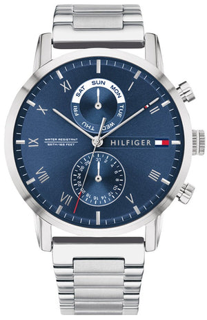 Tommy Hilfiger Kane Blue Dial Silver Steel Strap Watch for Men - 1710401 Buy Now By Tommy Hilfiger