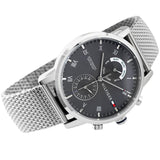 Tommy Hilfiger Kane Black Dial Silver Mesh Bracelet Watch for Men - 1710402 Buy Now By Tommy Hilfiger