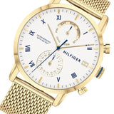 Tommy Hilfiger Kane White Dial Gold Mesh Bracelet Watch for Men - 1710403 Buy Now By Tommy Hilfiger